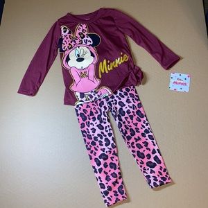 Disney Minnie Mouse Cheetah Print Outfit